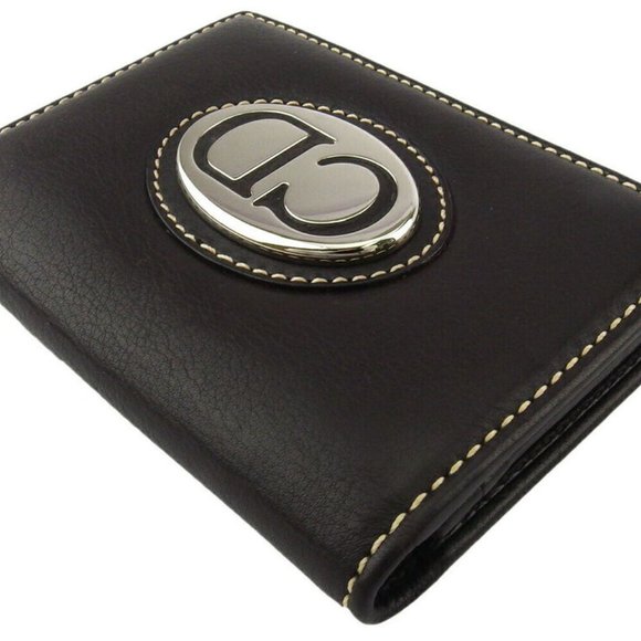 DIOR Card Case CD Plate Leather Auth Used T19427 - Picture 2 of 8